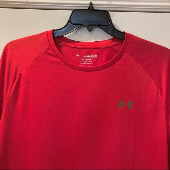 Under Armour Men's UA Tech Tee Short Sleeve Moisture Wick Red XXL New - Picture 6 of 6
